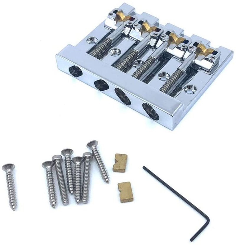 Hipshot KickAss High-mass Bass Bridge for 5-bolt Fender, Chrome - Image 3